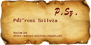 Pércsi Szilvia névjegykártya